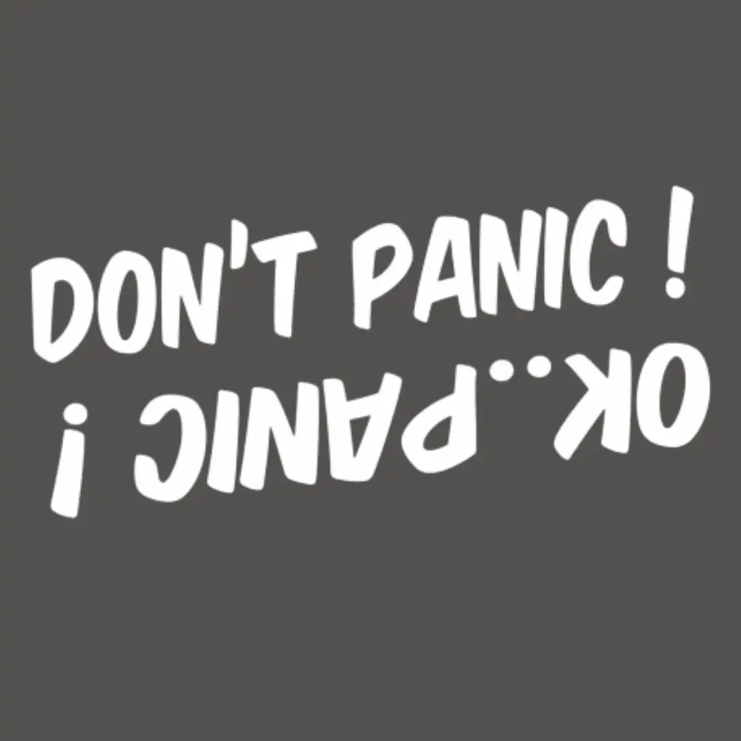 "Don't Panic" Sticker 1