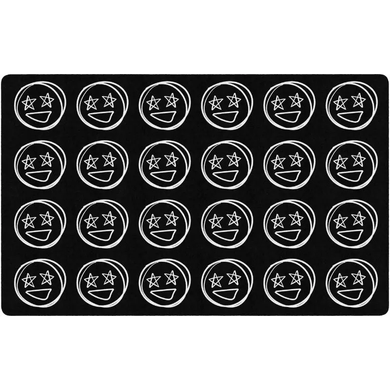 Doodle Face Classroom Seating Rug 2