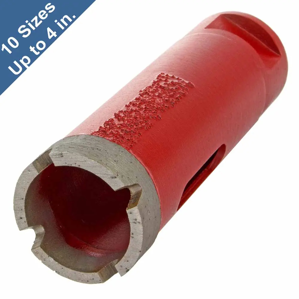 Dry Diamond Core Bits With Side Strips For Stone Drilling (10 Sizes) 1