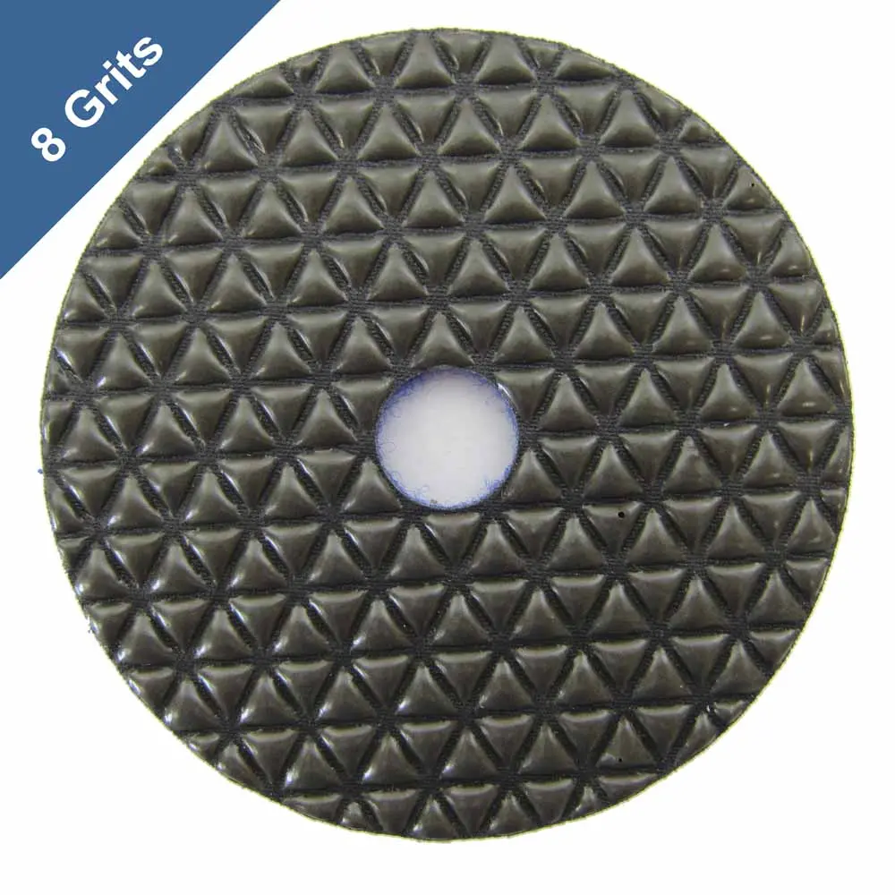 Dry Diamond Polish Pads 4 In. For Stone Polishing (8 Grits) 1
