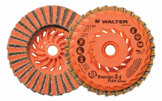 Walter 15I451 4.5" Spin-On 2-In-1 Eduro-Flex Turbo Flap Disc 1