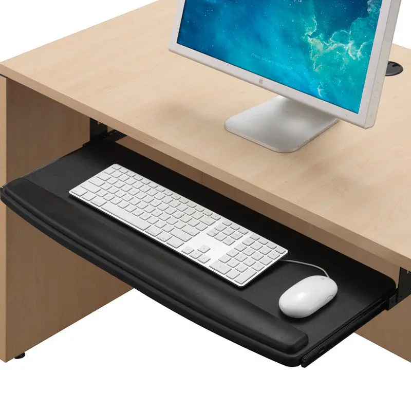 Premium Extra Wide 28” Pull-Out Keyboard Tray With Wrist Rest R46 1