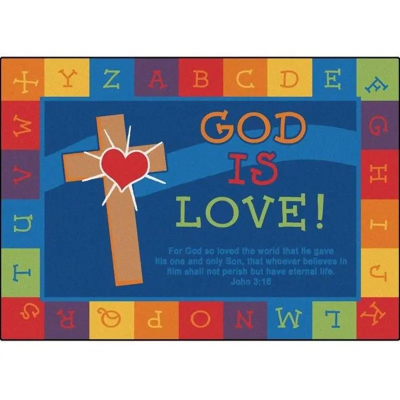 God Is Love Learning Rug - Factory Second 1