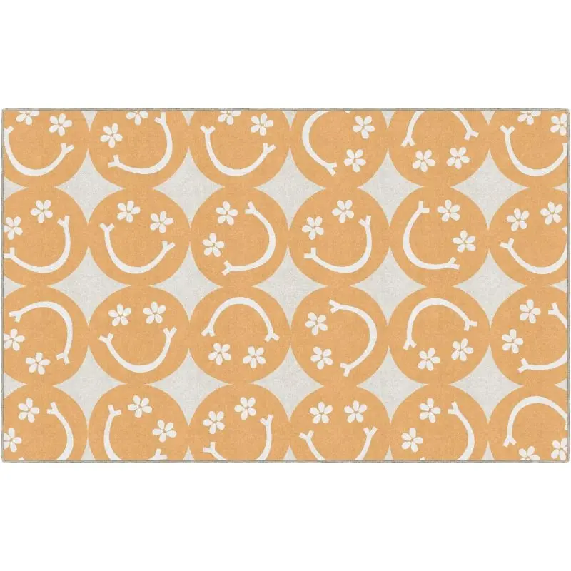 Good Vibes Large Happy Faces Classroom Rug 1