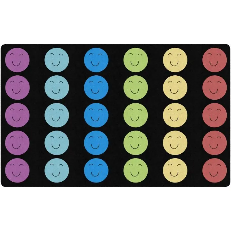 Groovy Grins Happy Faces Classroom Rug 3