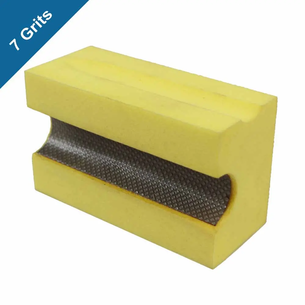 Hand Polish Pads (Full Bullnose 3/4 In.) For Stone And Concrete Polishing (7 Grits) 1