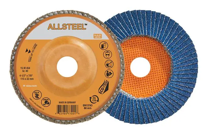 Walter 15W608 6" X 7/8" 80 Grit Allsteel™ Flap Disc 1
