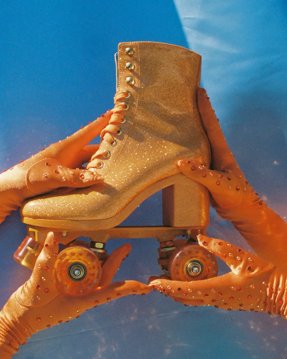 Impala Marawa High Heel Skate - Marawa Sparkle Orange 1