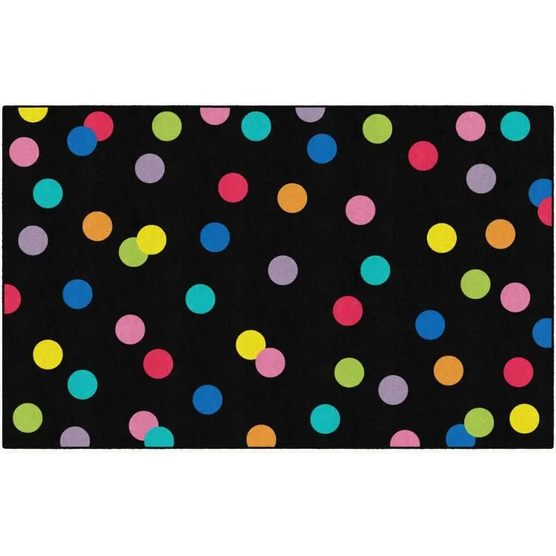 Just Teach Rainbow Polka Dots Rug 1