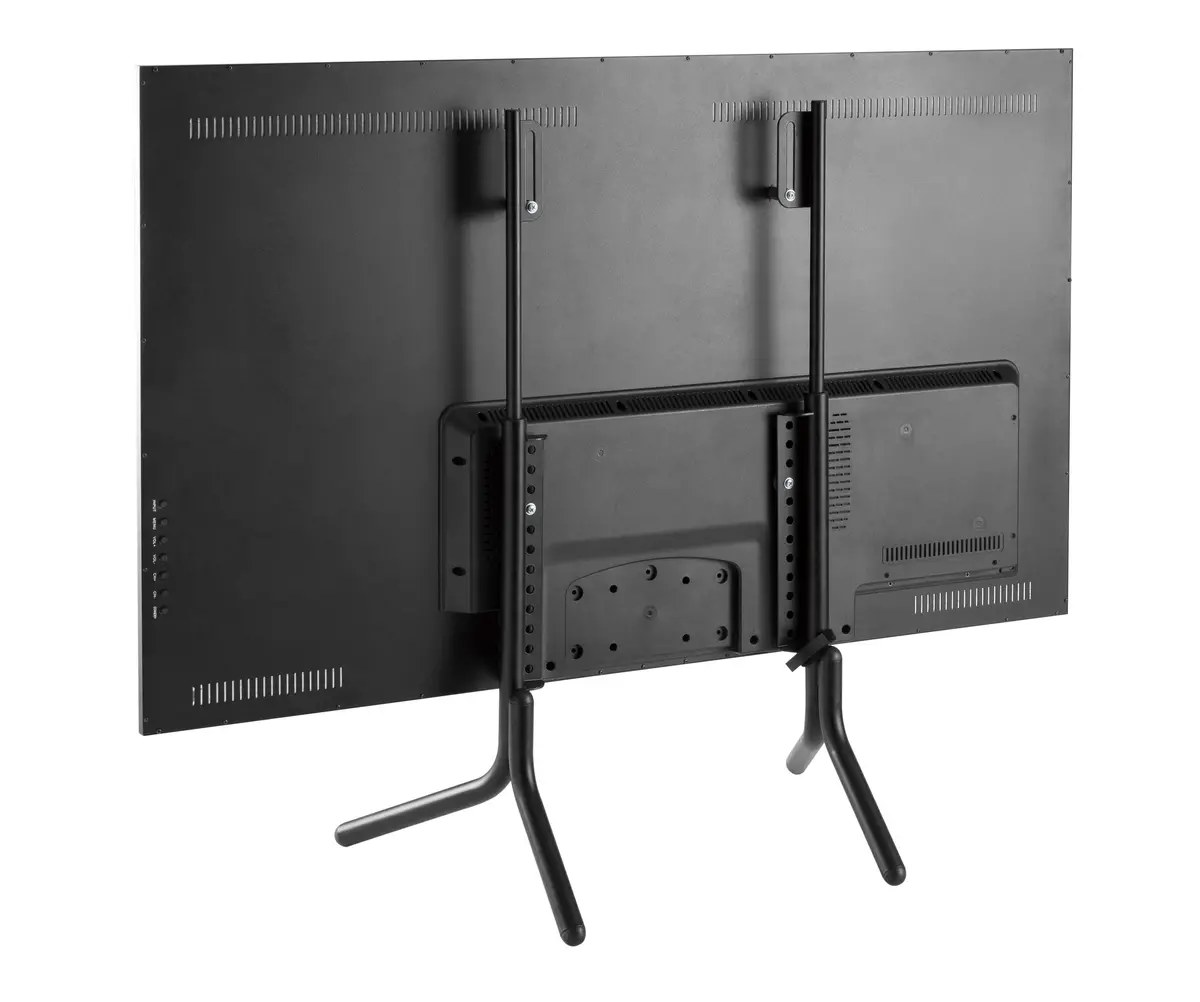 Minimalist Design Universal Tabletop Y-Shape Tv Stand With Plastic End Cap For Most 37" To 70" Inch Lcd Flat Screen Tv, Vesa Up To 800 X 400, Black 1