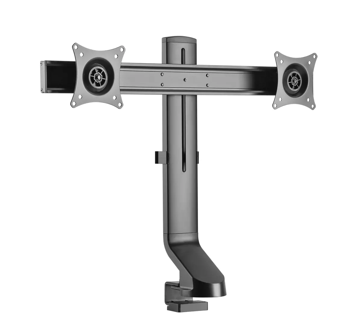 Dual 17" - 27" Vesa Height Adjustable Screen Monitor Mount For Standing Desk Converter - Black 1