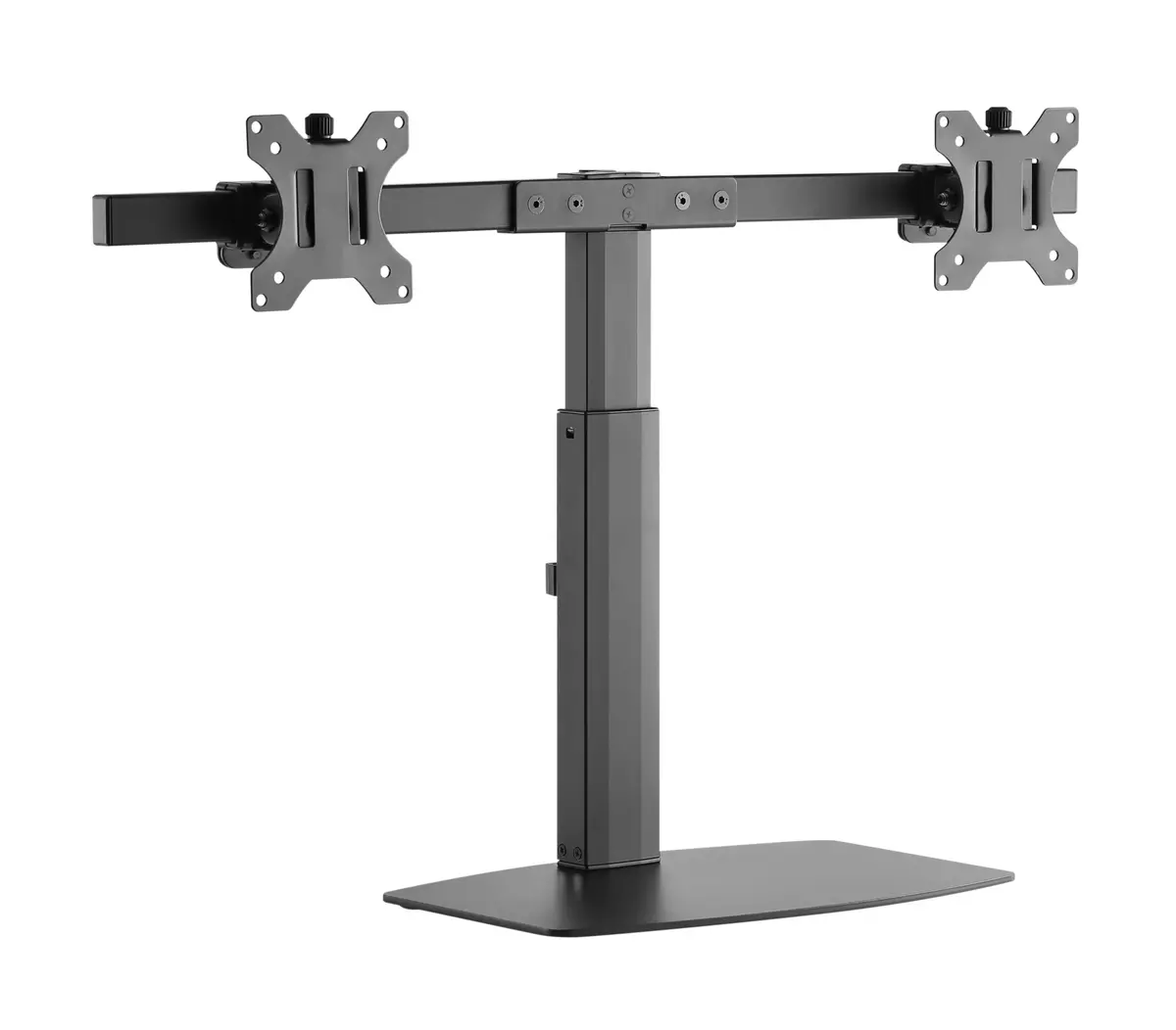 Freestanding Pneumatic Vertical Lift Dual Monitor Stand - Adjustable Monitor Mount, Fits 2 Screens Up To 27 Inch, Holds Up To 6 Kgs Per Arm 1
