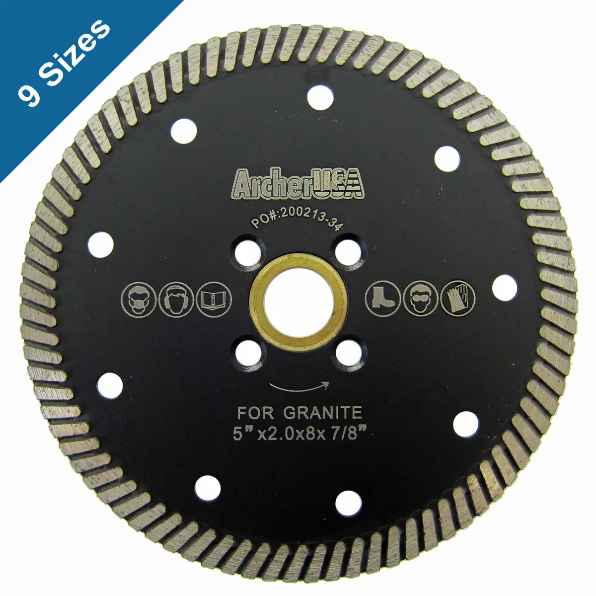 Narrow Turbo Diamond Blades For Granite Cutting (9 Sizes) 1