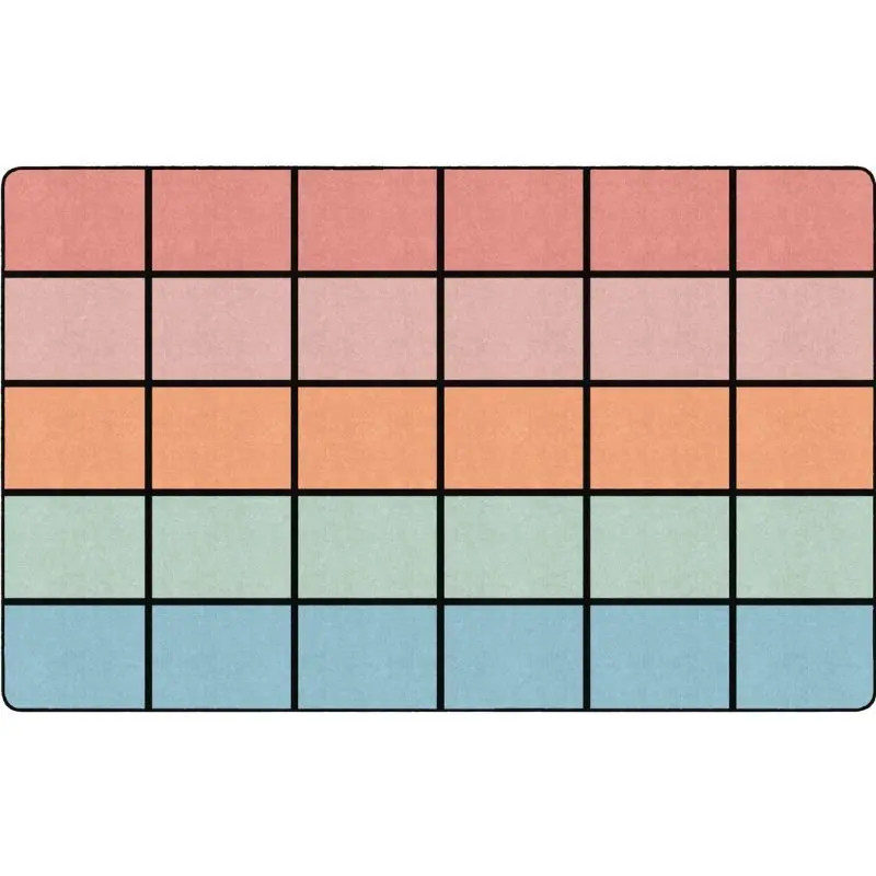 Pastel Horizon Classroom Seating Rug 3