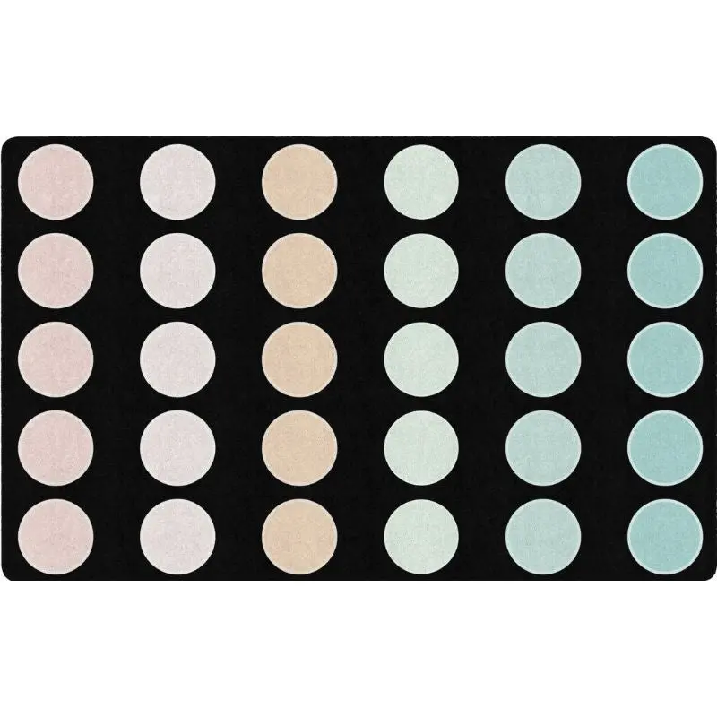 Pastel Paradise Dots Classroom Seating Rug 3
