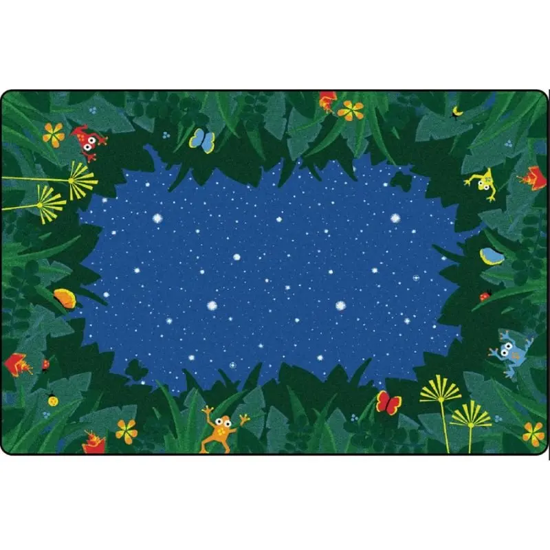 Peaceful Tropical Night Classroom Rug 1