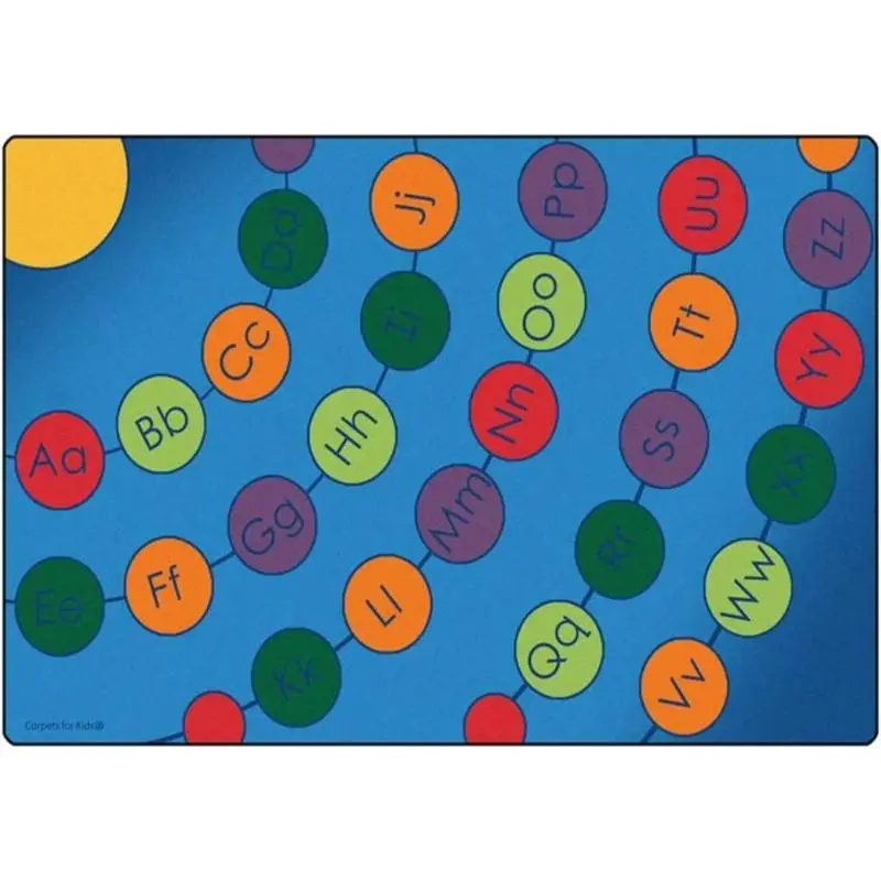Radiating Alphabet Seating Circles Rug 1