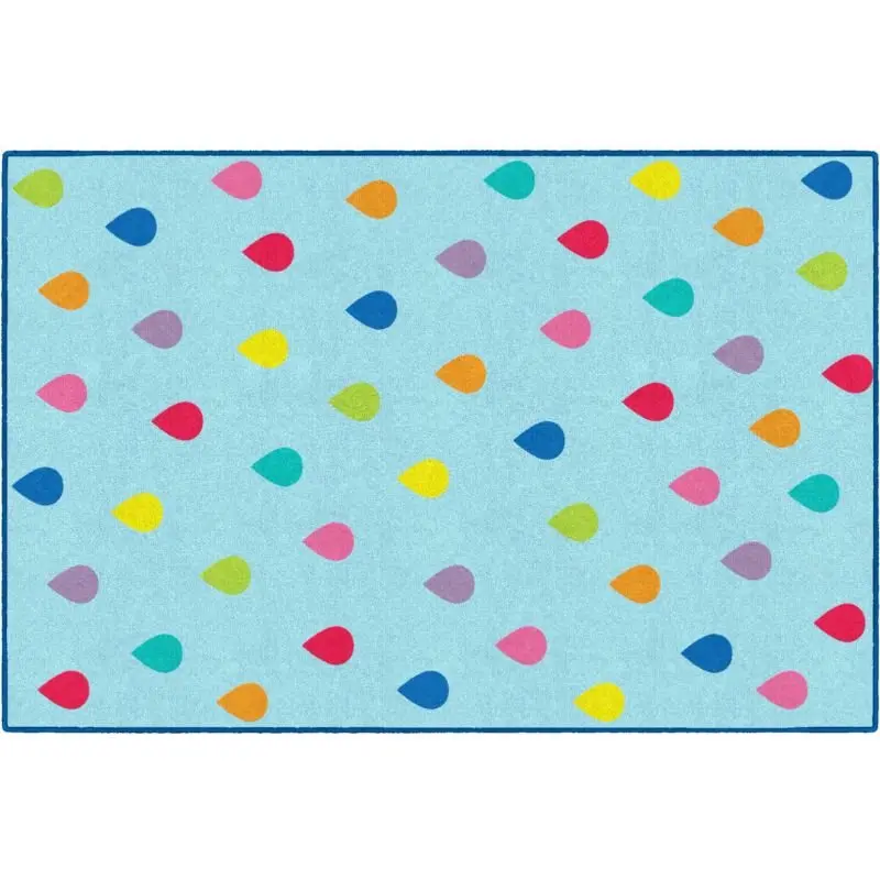 Rain On Blue Classroom Area Rug 1