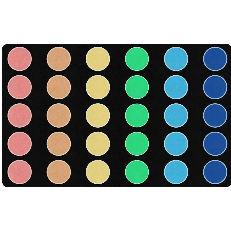 Rainbow Dots Classroom Seating Rug 3