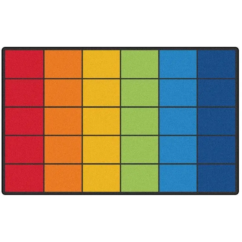 Rainbow Reverie Classroom Seating Rug 3