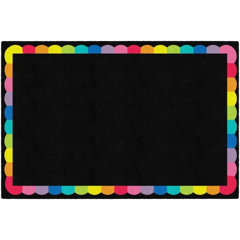 Rainbow Scallop Border Rug 1