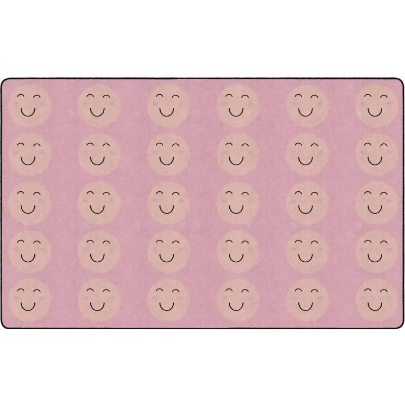 Happy Face Peach Oasis Classroom Seating Rug 2