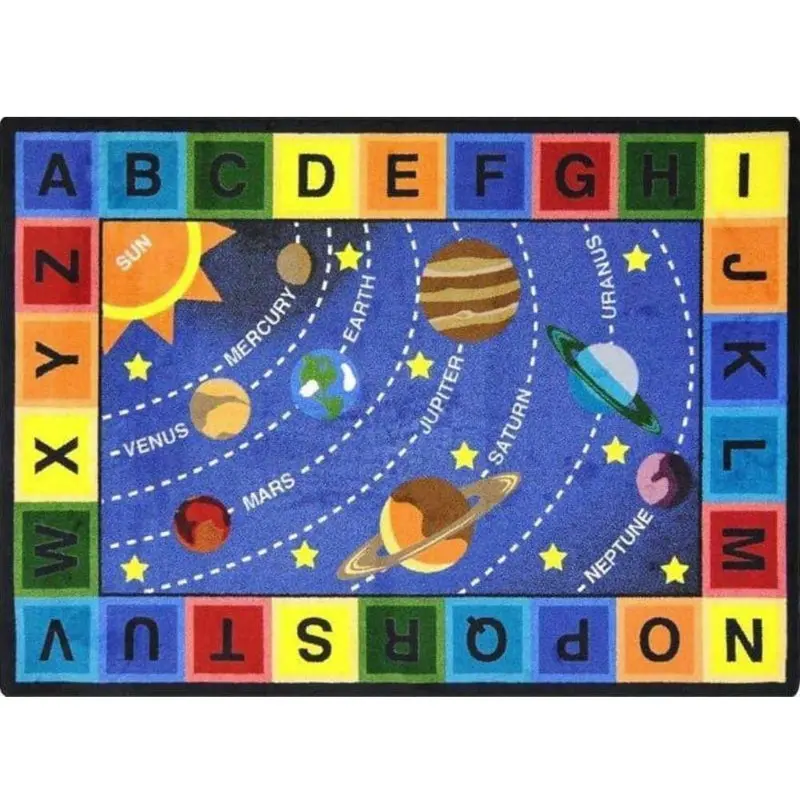 Space Alphabet Area Rug 1