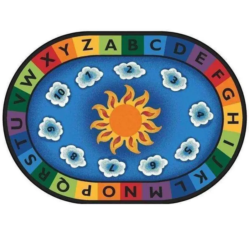 Sunny Day Oval Classroom Rug 1