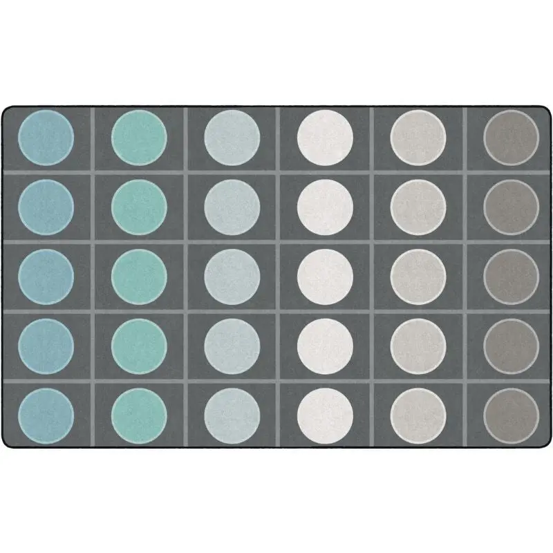 Tranquil Tundra Circle And Grid Seating Rug 3
