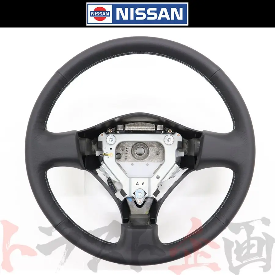 即納 日産 ステアリング ハンドル シルバーステッチ スカイライン Gt-R Bnr34 00/08- #663111647 1