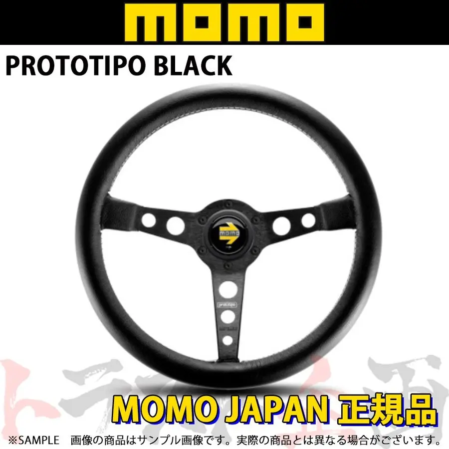 Momo モモ ステアリング プロトタイプ ブラックスポーク 347Mm ##872111050 1
