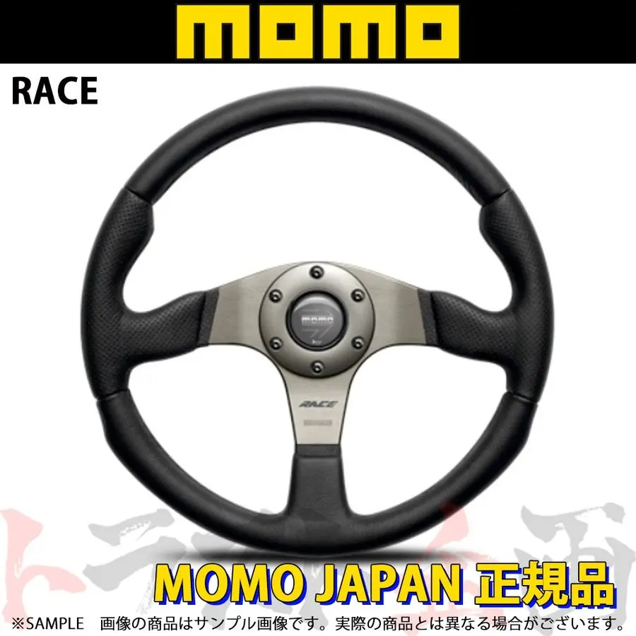 Momo モモ ステアリング Race 350Mm ブラックレザー ##872111053 1