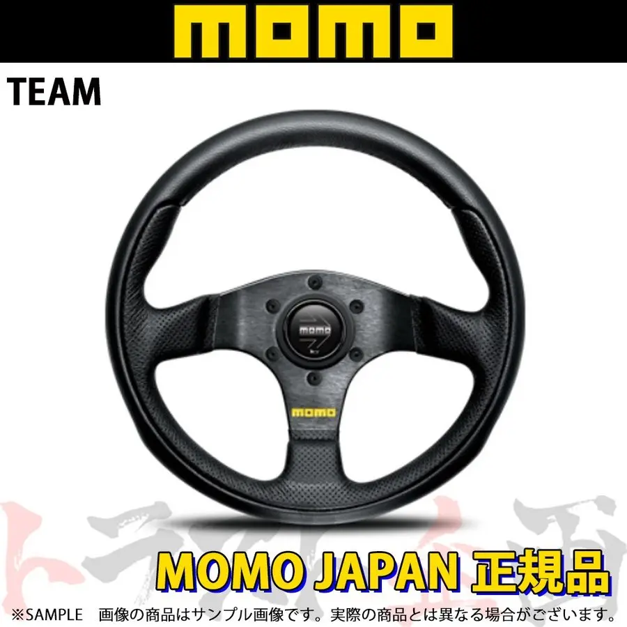 Momo モモ ステアリング ティーム 300Mm ブラックレザー ##872111064 1