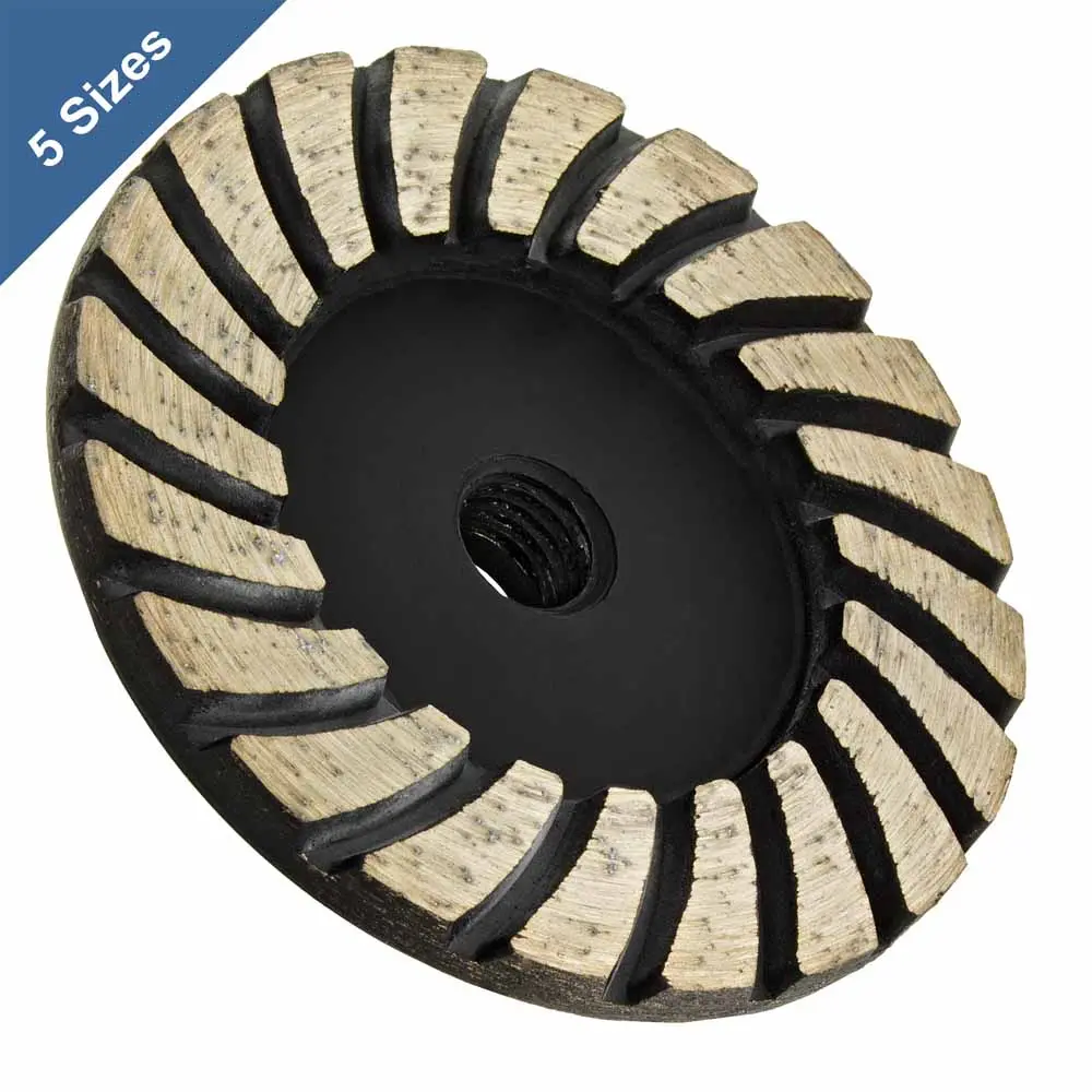 Turbo Diamond Grinding Wheels For Concrete And Stone (5 Sizes) 1