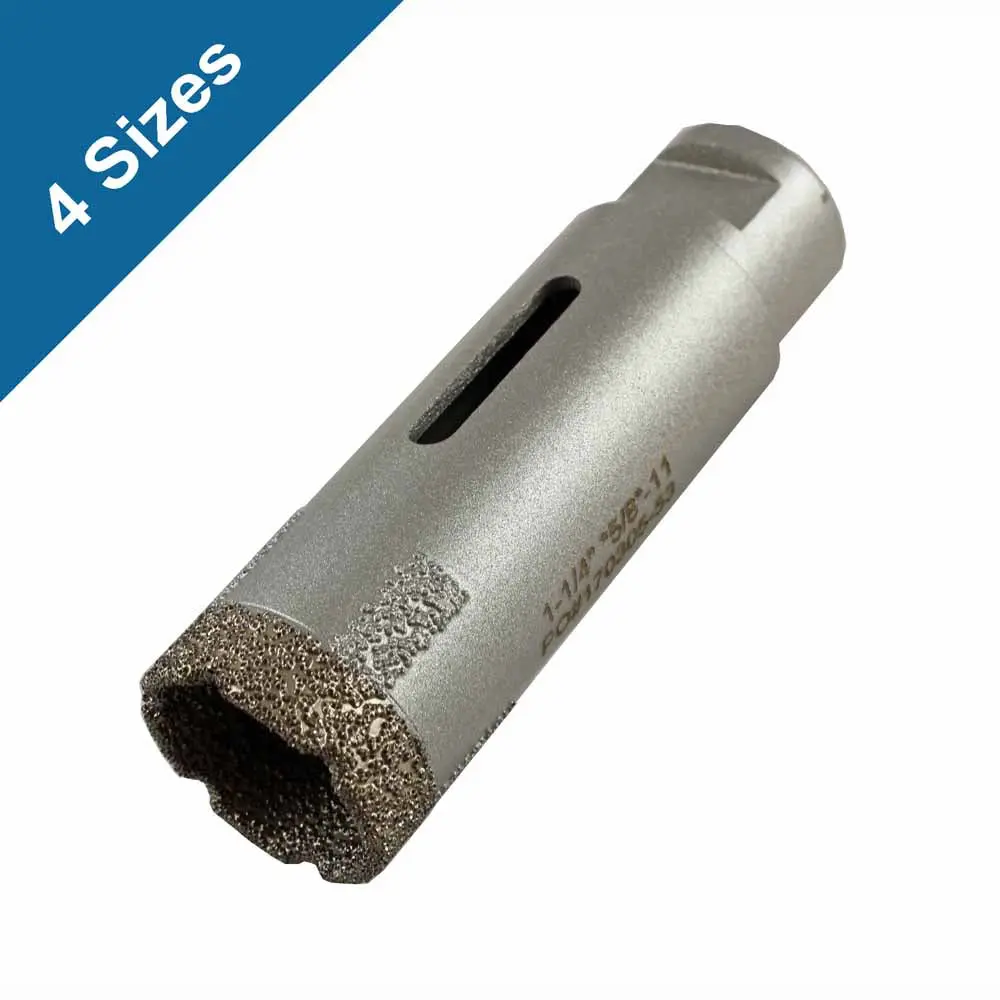 Vacuum Brazed Diamond Core Bits With Side Strips For Stone Drilling (4 Sizes) 1