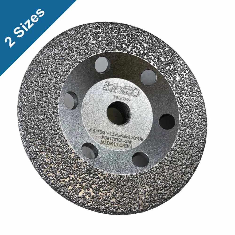 Vacuum Brazed Diamond Grinding Cup Wheels (2 Sizes) 1
