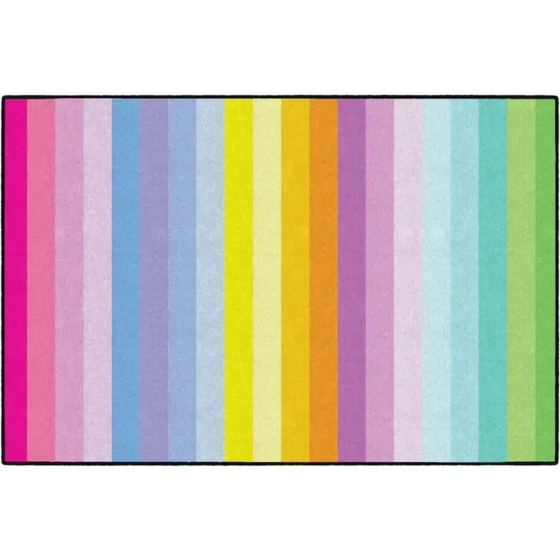 Vertical Rainbow Stripes Area Rug 1