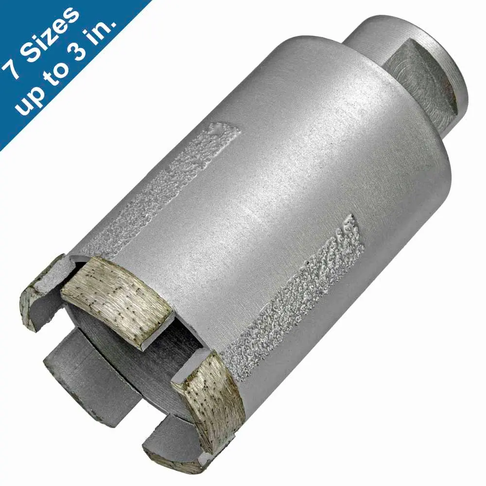 Wet Diamond Core Bits With Side Strips For Granite Drilling (7 Sizes) 1