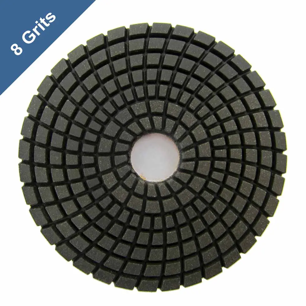Wet Diamond Polish Pads 4 In. For Marble And Granite Polishing (8 Grits) 1
