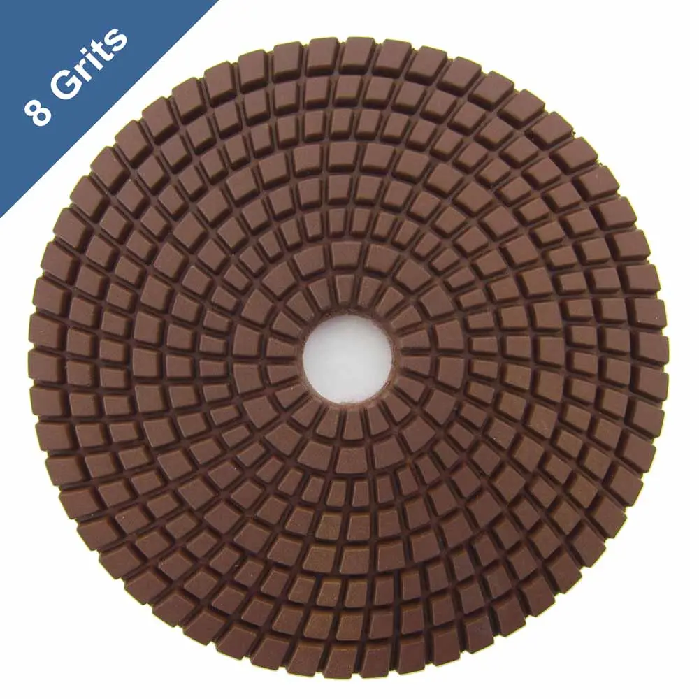 Wet Diamond Polish Pads 5 In. For Granite And Marble Polishing (8 Grits) 1
