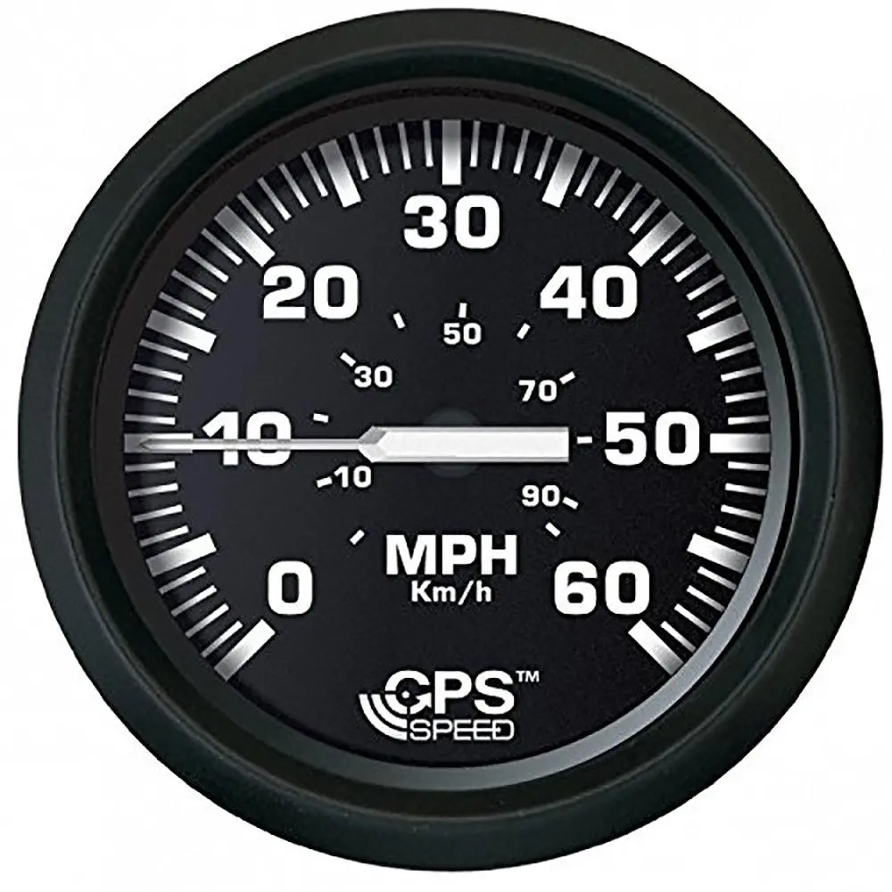 Faria Euro Black 4" Speedometer 60Mph (Gps) [32816] 1