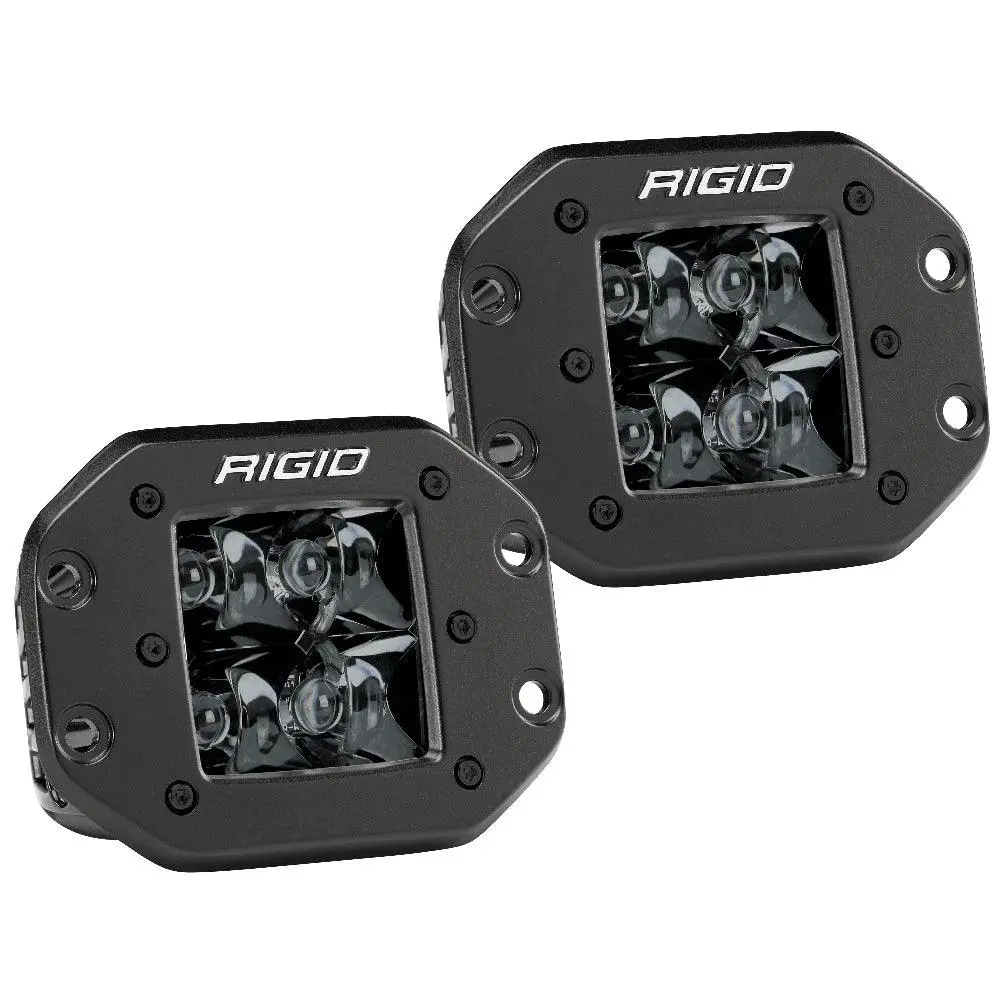 Rigid Industries D-Series Pro Flush Mount - Spot Led - Midnight Edition - Pair - Black [212213Blk] 1