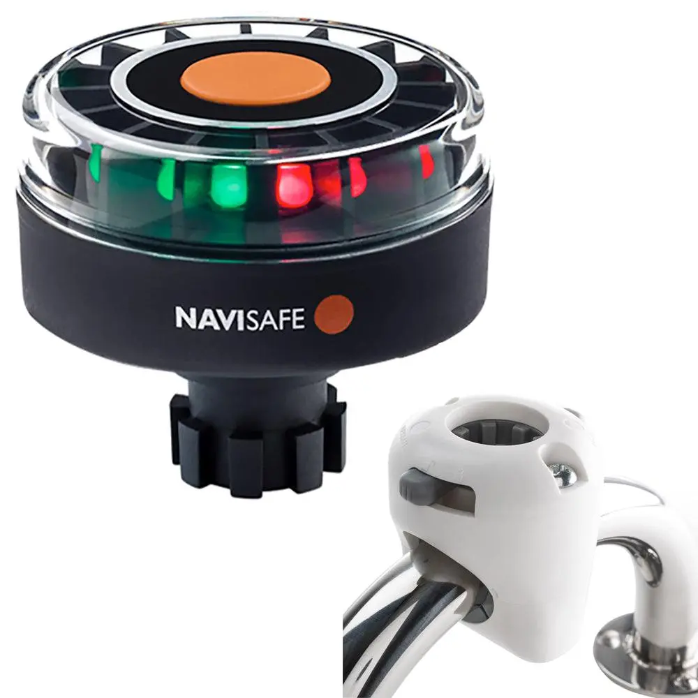 Navisafe Navilight Tricolor 2Nm W/Navibolt Base  Rail Mount - White [342Kit3] 1