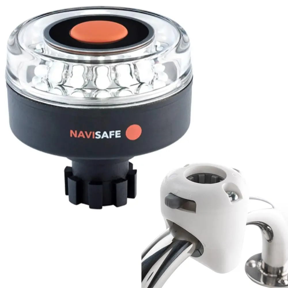 Navisafe Navilight 360 2Nm W/Navibolt Base  Rail Mount - White [042Kit3] 1