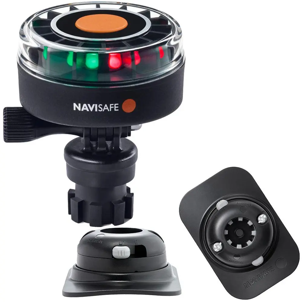 Navisafe Navilight 2Nm Tricolor W/Navimount Base  Rib Mount - Black [340Kit2] 1