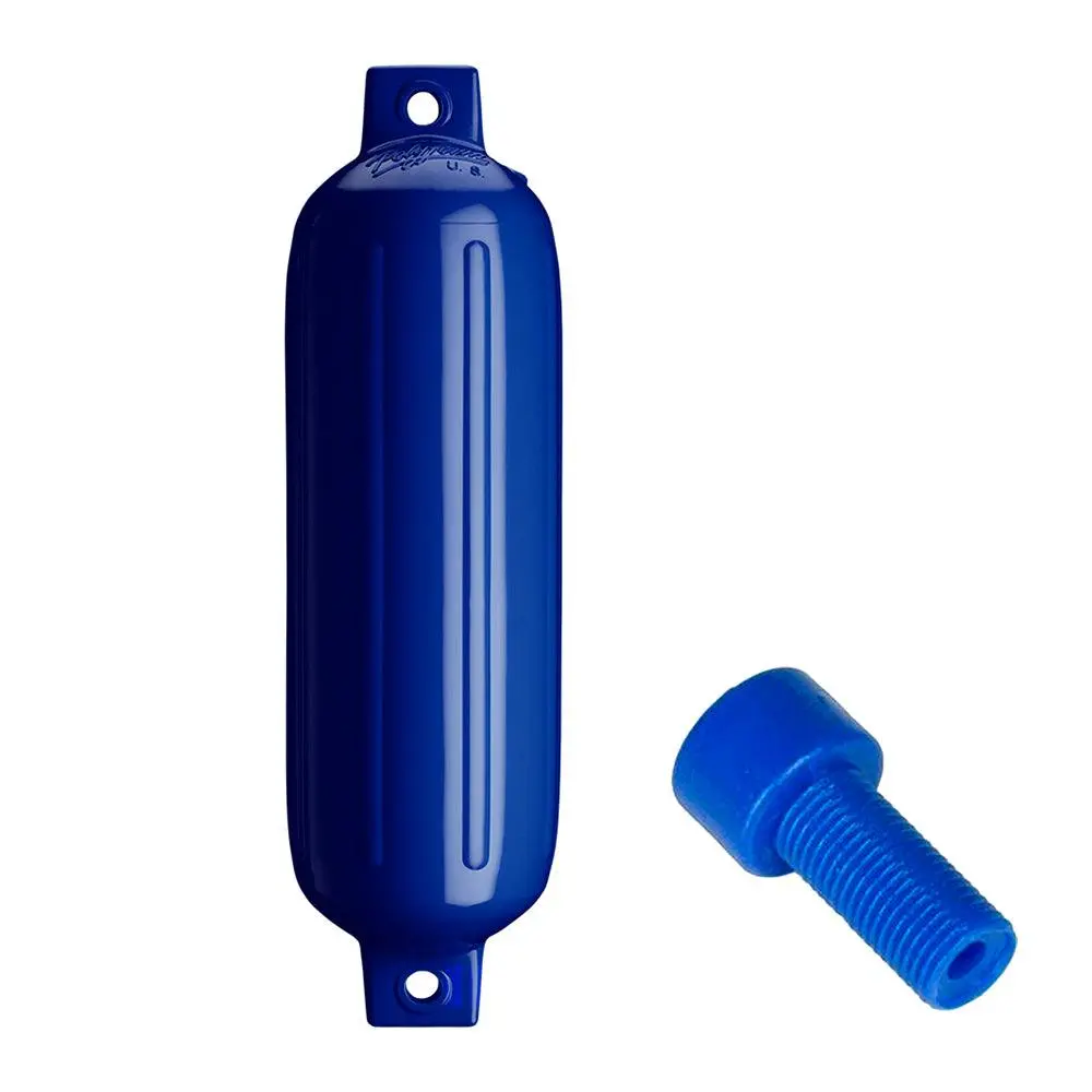 Polyform G-4 Twin Eye Fender 6.5" X 22" - Cobalt Blue W/Adapter [G-4 Cobalt Blue W/Air Adapter] 1