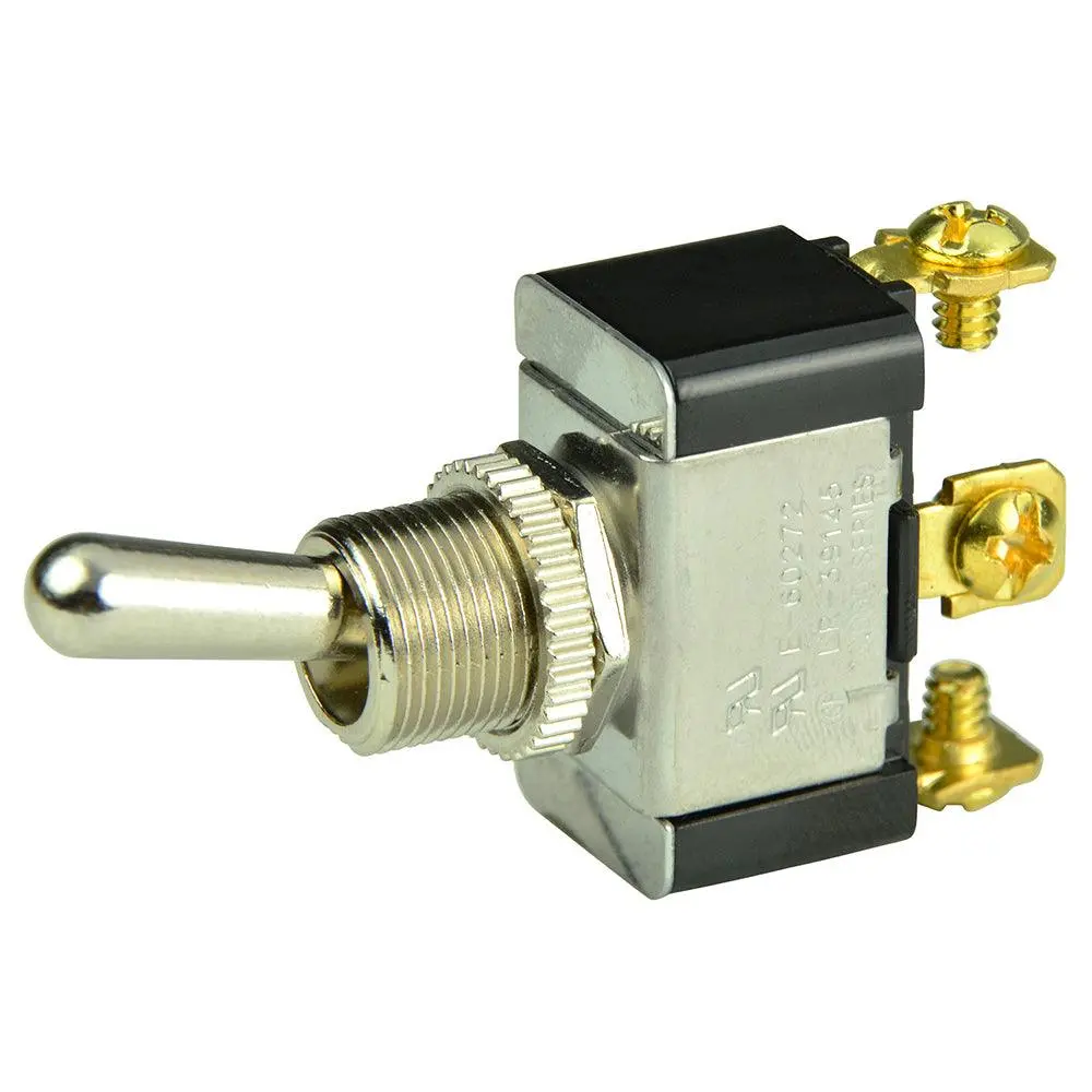 Bep Spdt Chrome Plated Toggle Switch - On/Off/(On) [1002015] 1