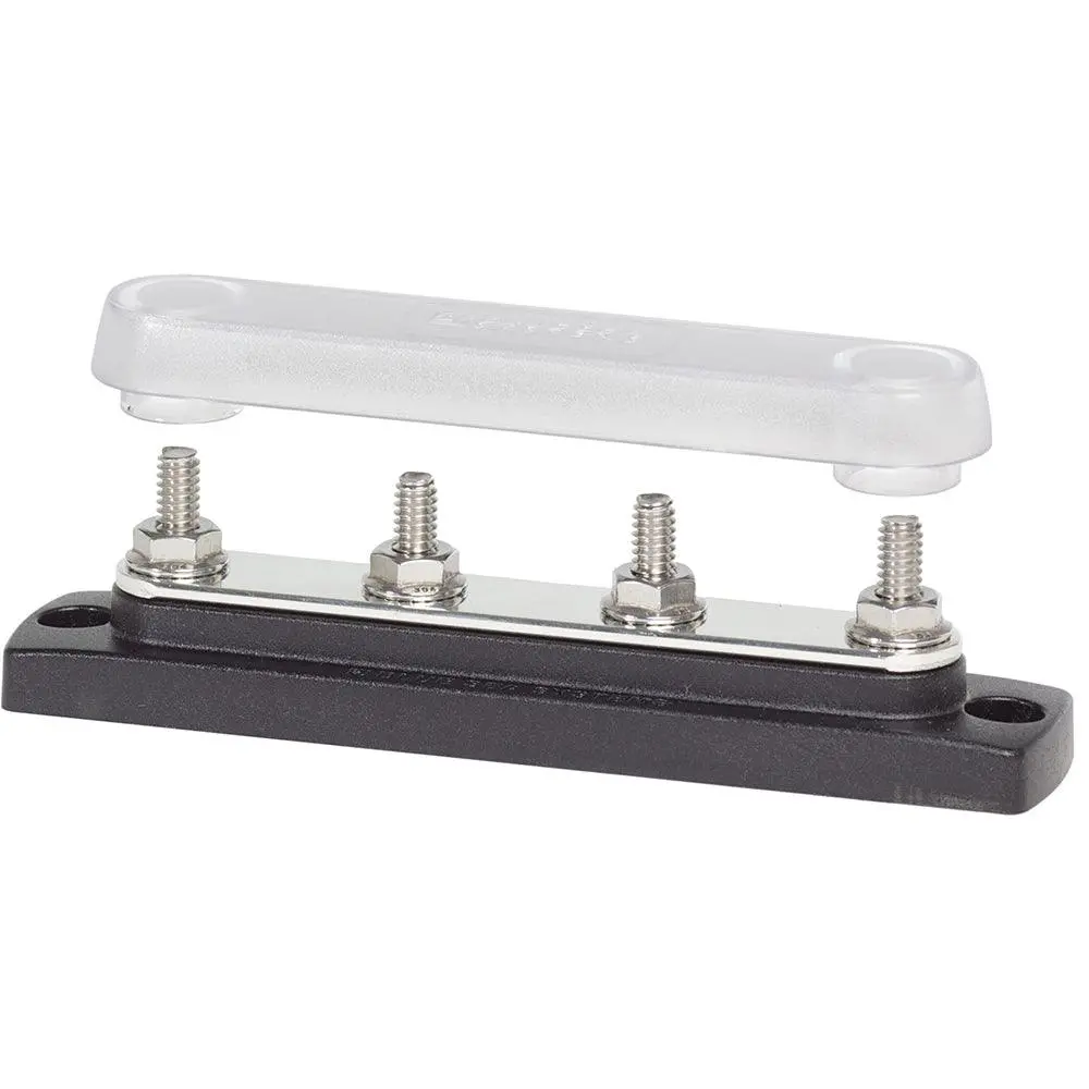 Blue Sea 2307 Common 150A Busbar - (4) 1/4"-20 Studs W/Cover [2307] 1