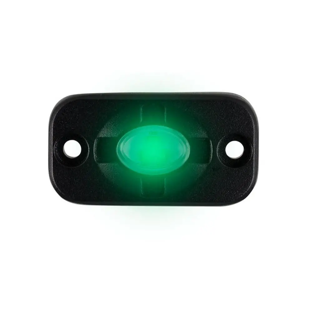 Heise Auxiliary Accent Lighting Pod - 1.5" X 3" - Black/Green [He-Tl1g] 1