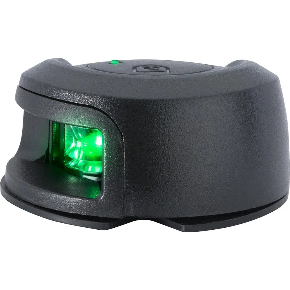 Attwood Lightarmor Deck Mount Navigation Light - Black Composite - Starboard (Green) - 2Nm [Nv2012pbg-7] 1